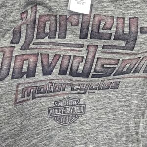 Harley-Davidson Gray and Black Logo Tee